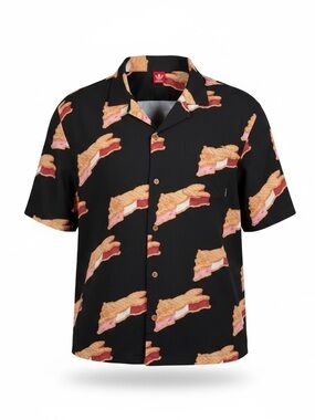 Billionaire boys club ice cream print men’s short sleeve button up xxl